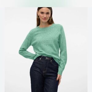 Vero Moda Mint Green Crew Neck Sweater